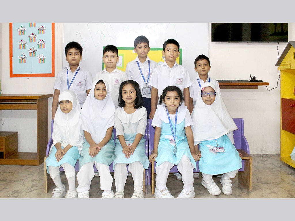 Early Years Students of KG2A Wearing School Uniform
