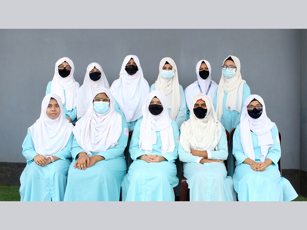 Final Years Students of 8 Girls Wearing School Uniform