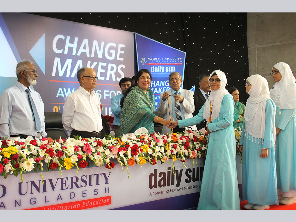 Honoring IGCSE 2018 Students by World University of Bangladesh and Daily-Sun at ICCB-1