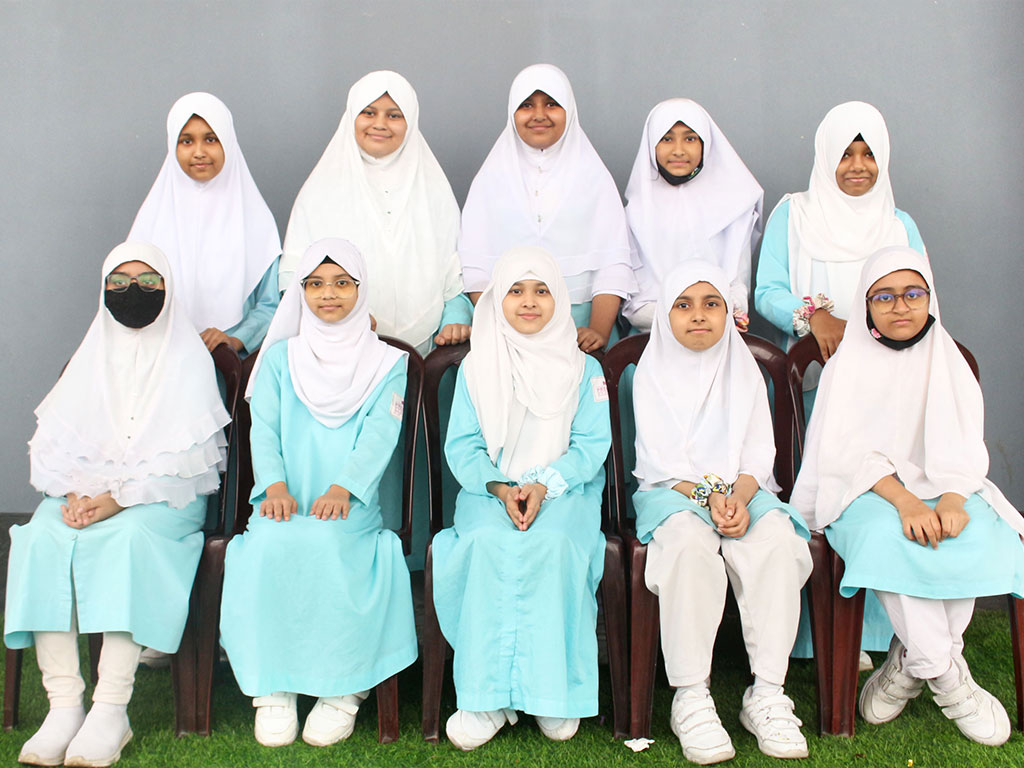 Primary Years Students of 4 Girls Wearing School Uniform