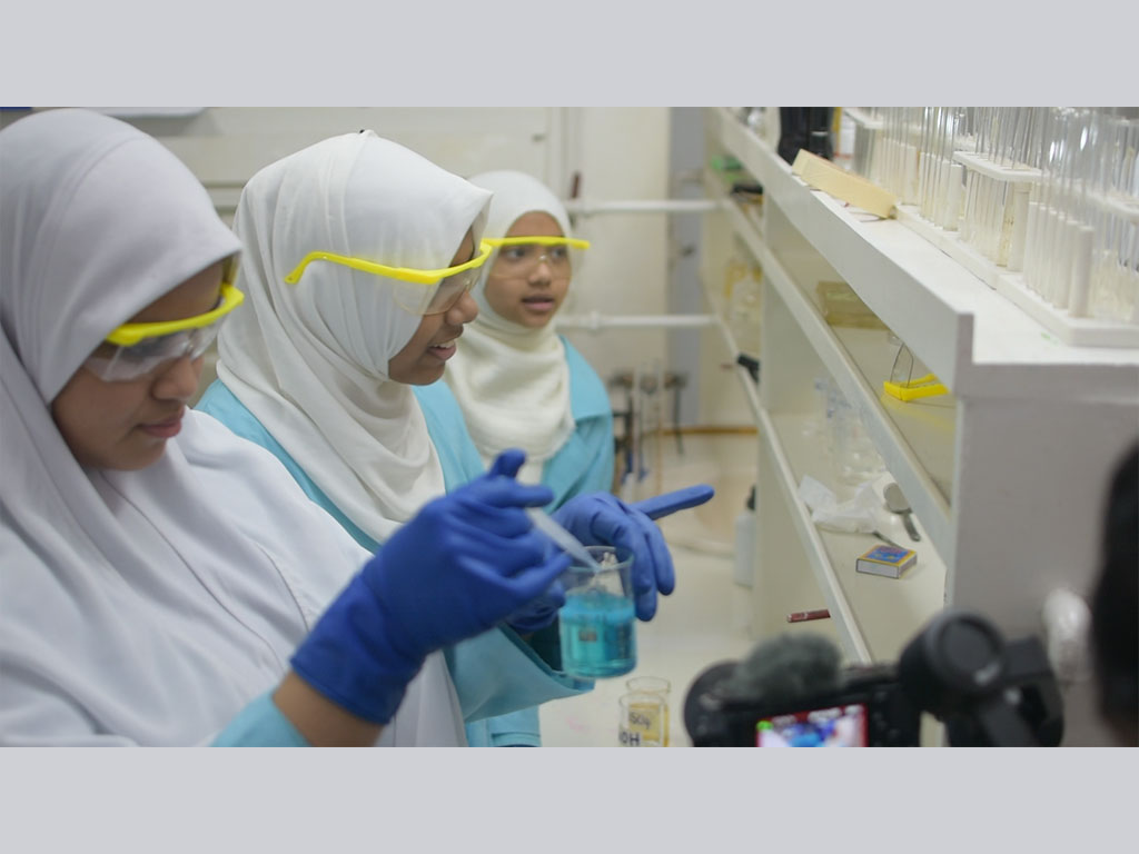 Students experiment in the Lab by maintaining all safety precaution