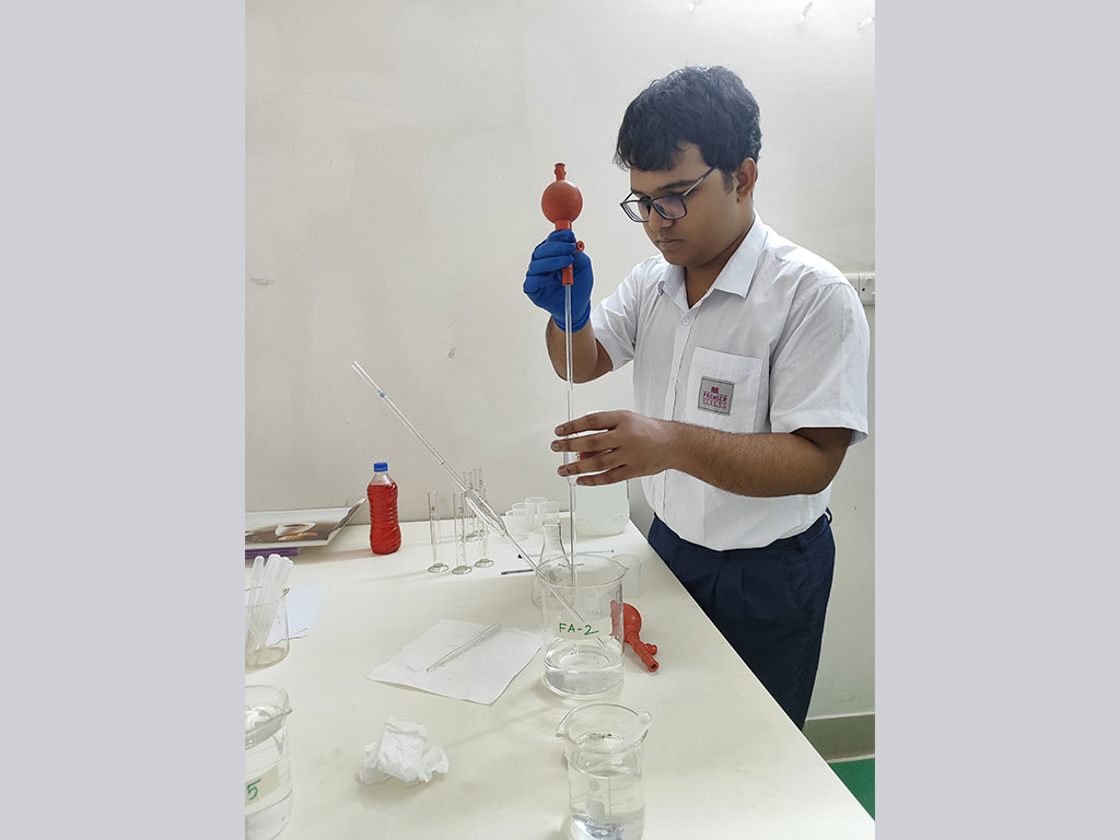 Titration experiment by a class 11 Student